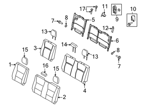Ford NL3Z-1866601-EC Cover Assembly - Rear Seat Back NL3Z-1866601-EC Ford Cover Assembly - Rear Seat Back