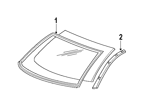 F2AZ5451729A Ford Side Molding, Driver Side