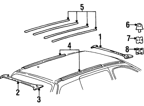 Ford 1F2Z-1655114-AAA Side Rail, Passenger Side 1F2Z-1655114-AAA Ford Side Rail, Passenger Side