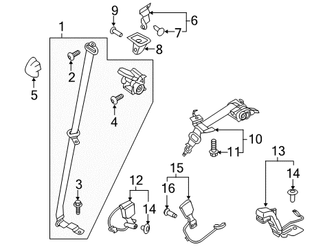 JL1Z-7860044-BP Ford Latch, Blue