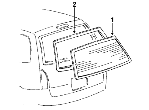 F8XZ-1242006-AA Ford Glass