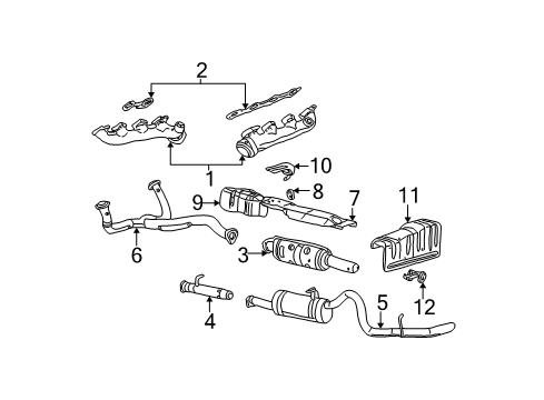 Ford F81Z-5A212-EA Intermediate Pipe, Front F81Z-5A212-EA Ford Intermediate Pipe, Front