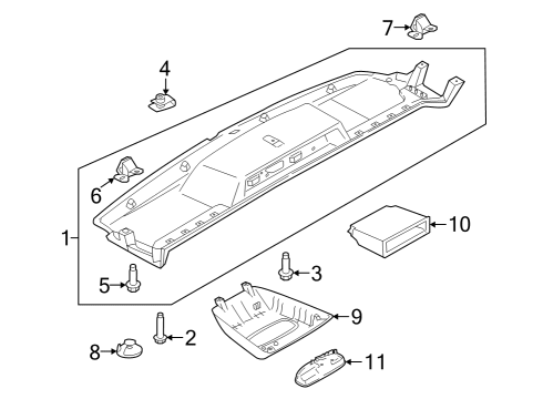 NK4Z-61044G24-DB Ford Console Assembly
