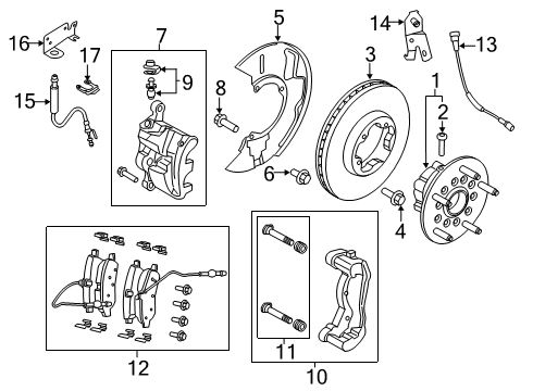 Ford LK4Z-2078-A Flex Hose, Front LK4Z-2078-A Ford Flex Hose, Front