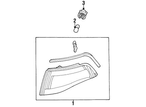 Ford F3CZ-13200-A Parking Lamp, Passenger Side F3CZ-13200-A Ford Parking Lamp, Passenger Side