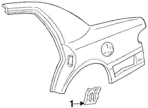 F5AZ5429077PTM Ford Body Side Molding, Driver Side