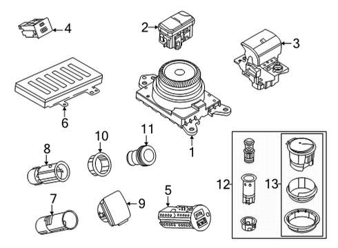 Ford NJ8Z-7P155-C Selector Assembly - Transmission NJ8Z-7P155-C Ford Selector Assembly - Transmission