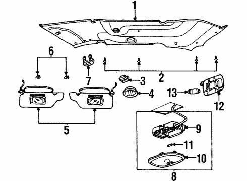 E9TZ-9851026-A Ford Headliner Clip