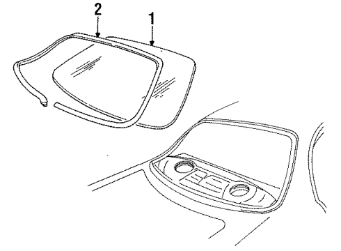 Ford F5OY-5442430-A Reveal Molding F5OY-5442430-A Ford Reveal Molding