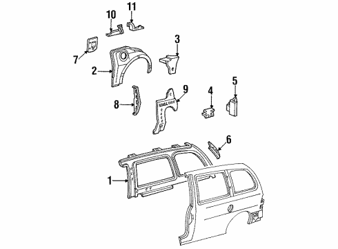 Ford F58Z17A056B Bracket Rod, Passenger Side F58Z17A056B Ford Bracket Rod, Passenger Side