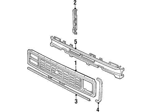 D5UZ16160A Ford Molding, Passenger Side
