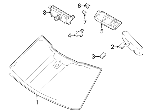 RL3Z-1003100-H Ford Glass - Windscreen