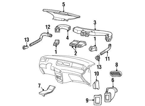 Ford F58Z19B680A Duct, Driver Side F58Z19B680A Ford Duct, Driver Side