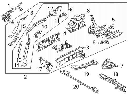 Ford -W721130-S439 Lower Reinforcement Front Bolt -W721130-S439 Ford Lower Reinforcement Front Bolt