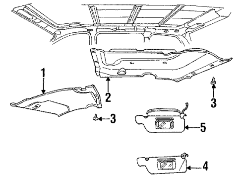 F58Z1651942CAD Ford Headliner