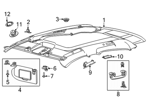 LJ8Z-5851916-MQ Ford Headlining - Roof
