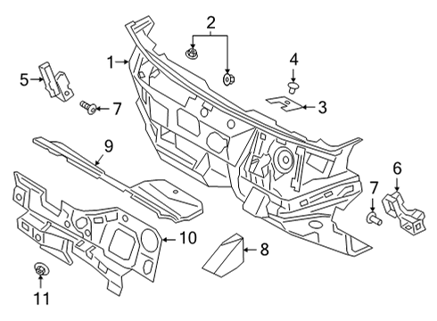 Ford M1PZ-7801670-C Insulator - Dash Panel M1PZ-7801670-C Ford Insulator - Dash Panel