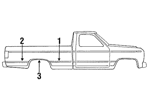 F1TZ1529077BA Ford Front Molding, Driver Side