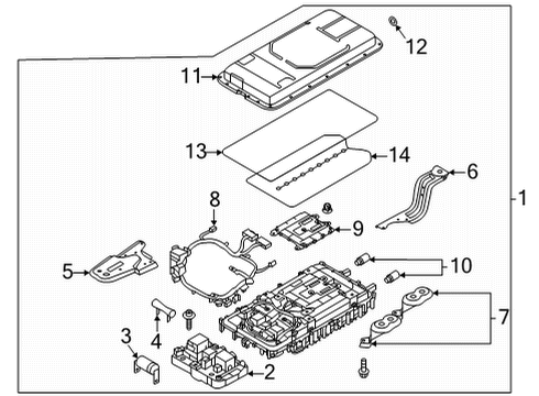 Ford PZ1Z-14301-Q Cable Assembly PZ1Z-14301-Q Ford Cable Assembly
