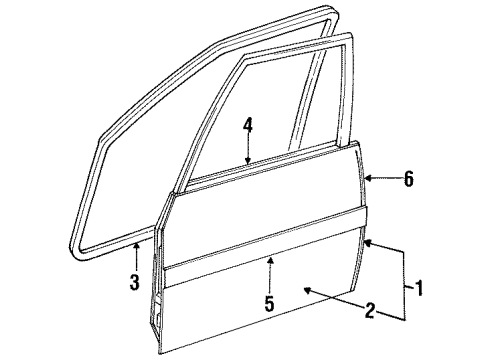 F7CZ-6120938-CPTM Ford Side Molding, Passenger Side