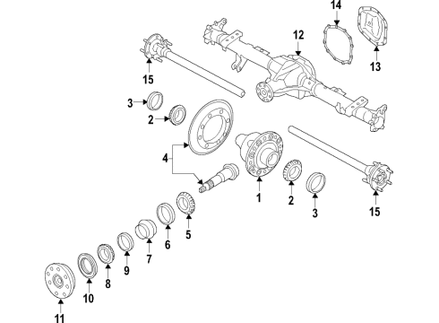 Ford KB3Z-4221-A Side Bearings, Driver Side KB3Z-4221-A Ford Side Bearings, Driver Side