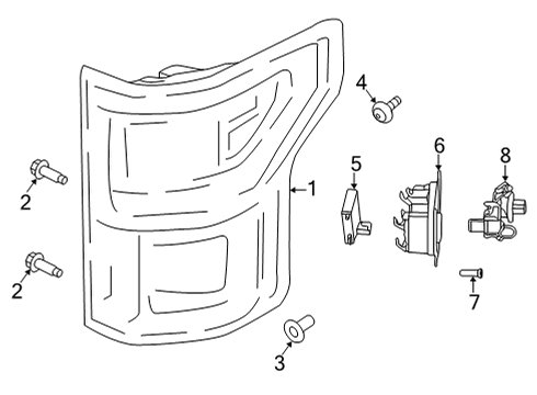 NL3Z-13405-J Ford Lamp Assembly