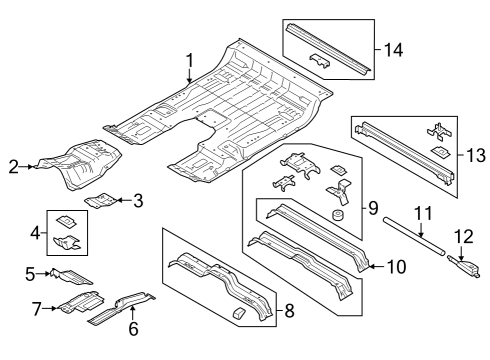 FL3Z-1610418-C Ford Reinforcement - Floor Pan