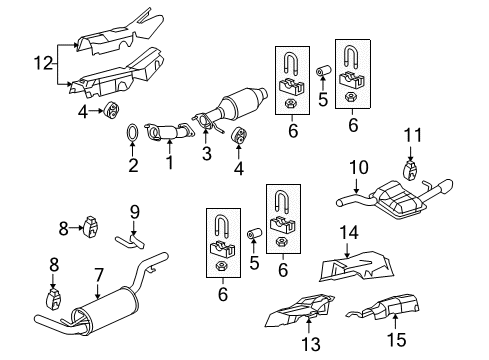 Ford 8S4Z-5A289-B Muffler, Rear 8S4Z-5A289-B Ford Muffler, Rear