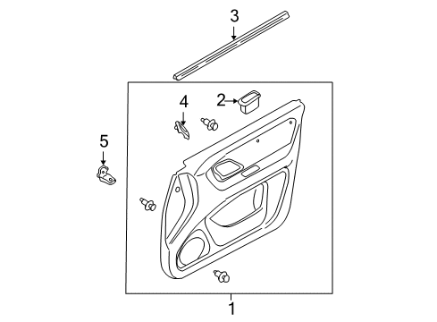 YL8Z-14524-AFA Ford Bezel, Front Passenger Side