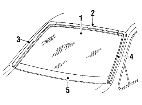 FOLZ-6303100-A Ford Glass Panel