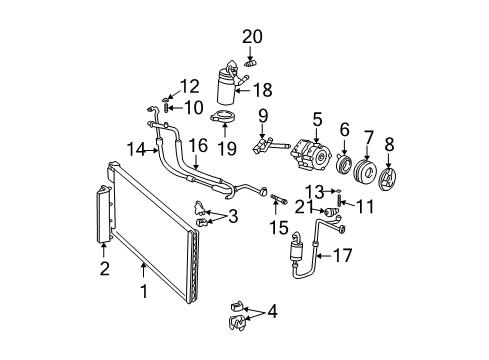 F4ZZ-19D624-A Ford Compressor Mount Bracket