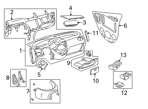 Ford YS4Z-58048A72-CA Ashtray Bracket YS4Z-58048A72-CA Ford Ashtray Bracket