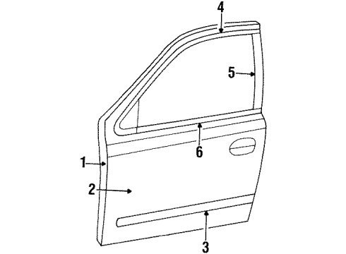 F5OY5420935A Ford Belt Weatherstrip, Driver Side