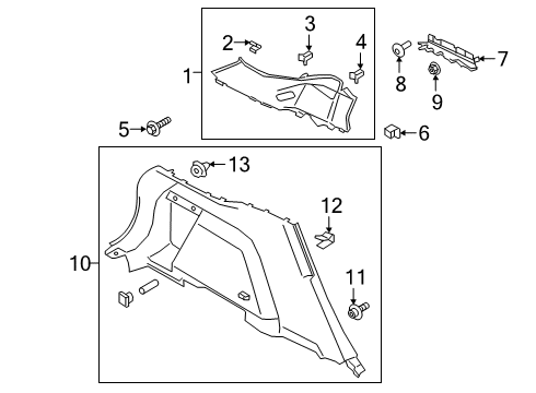 LJ6Z-7831013-AF Ford Trim Assembly - Quarter