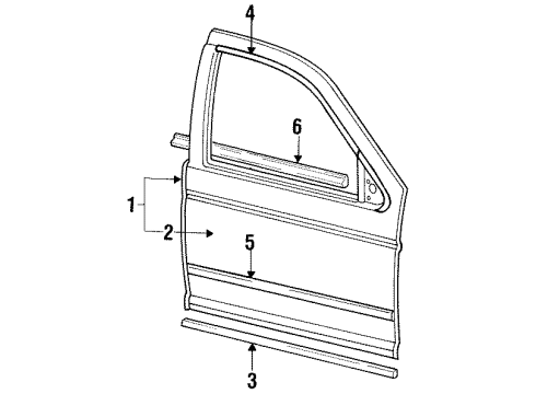 F4DZ5420201A Ford Outer Panel, Driver Side