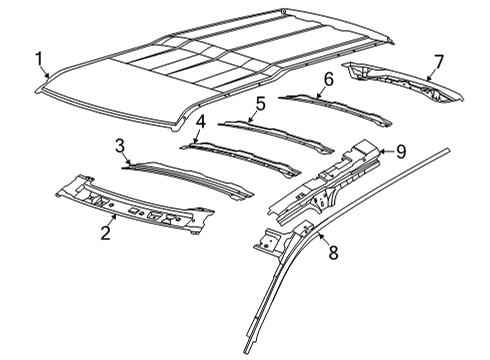S1PZ-7850202-B Ford Panel Assembly - Roof