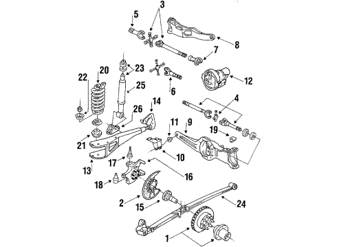 EOTZ3N387A Ford Output Shaft, Front