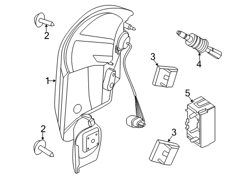 -W720005-S300 Ford Tail Lamp Assembly Retainer