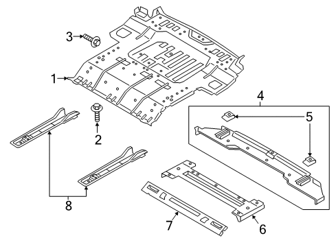 RL1Z-7811215-A Ford Pan Assembly - Floor