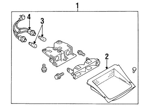 F32Z13A613A Ford High Mount Lamp, Rear