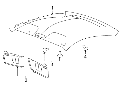 -W709950-SSA Ford Headliner Clip