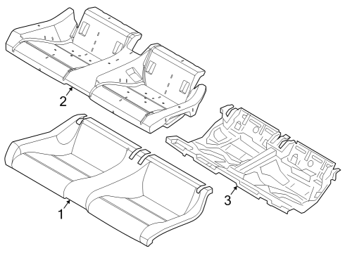 PR3Z-6363804-GD Ford Cover Assembly - Rear Seat Cushion