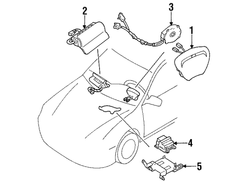 F8KZ-54043B13-DAA Ford Inflator Module, Prairie Tan