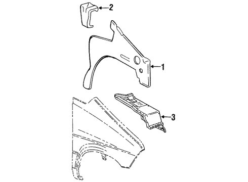 Ford F29Z1102039A Inner Panel, Driver Side F29Z1102039A Ford Inner Panel, Driver Side