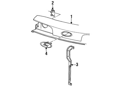 F2AZ8190B Ford Front Panel, Passenger Side