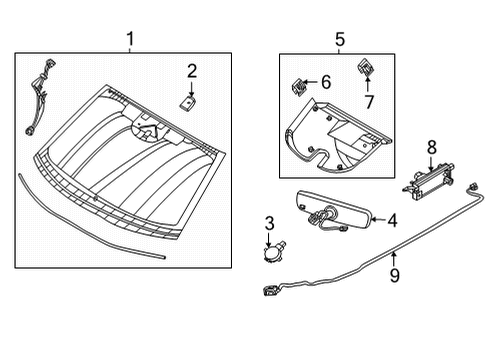 SJ8Z-5803100-A Ford GLASS - WINDSCREEN