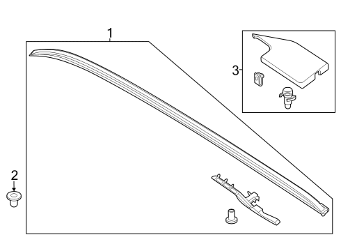 Ford LC5Z-7855114-BB Rail - Roof Rack Side LC5Z-7855114-BB Ford Rail - Roof Rack Side