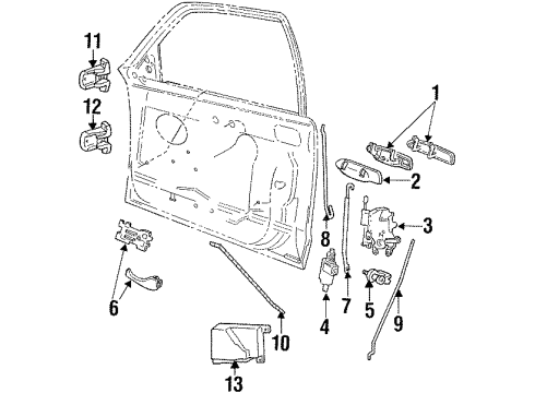 XW7Z5421941AA Ford Control Rod, Driver Side