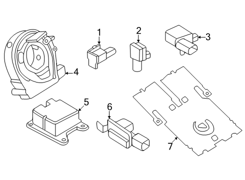 R2TZ-58043B13-AR Ford Module - Air Bag