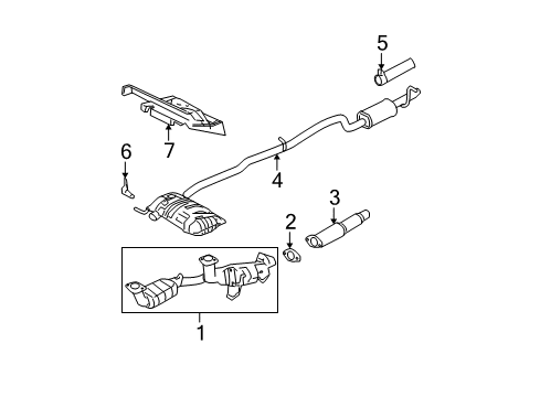 6F2Z-5230-BB Ford Muffler, Rear